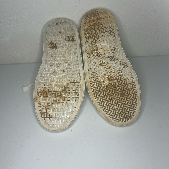 Versace Women's White and Gold Sneakers - Picture 5 of 7